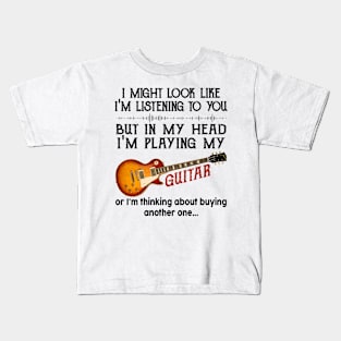 Goats I Might Look Like I'm Listening To You But In  My Head I'm Thinking About Getting More Goats Kids T-Shirt